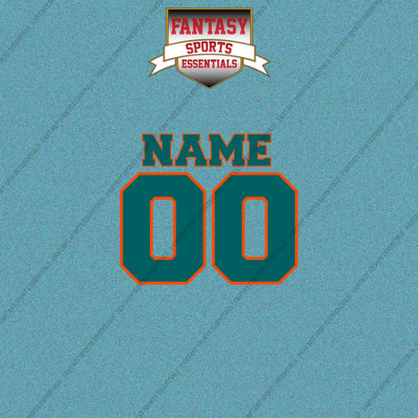 2000s Miami Dolphins Personalized Name and Number Car Decals