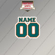 2000s Miami Dolphins Personalized Name and Number Magnets