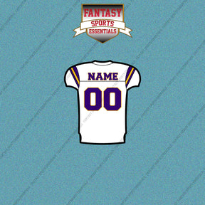 2000s Minnesota Vikings Personalized Away Jersey Car Decals