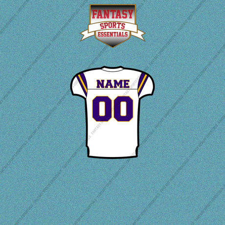 2000s Minnesota Vikings Personalized Away Jersey Car Decals