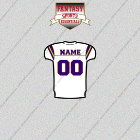 2000s Minnesota Vikings Personalized Away Jersey Glossy Stickers