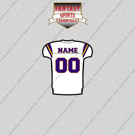 2000s Minnesota Vikings Personalized Away Jersey Glossy Stickers