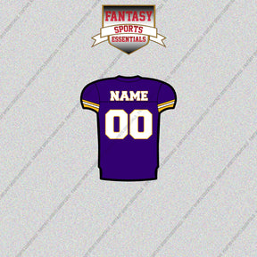 2000s Minnesota Vikings Personalized Home Jersey Glossy Stickers