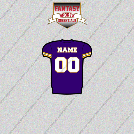 2000s Minnesota Vikings Personalized Home Jersey Glossy Stickers