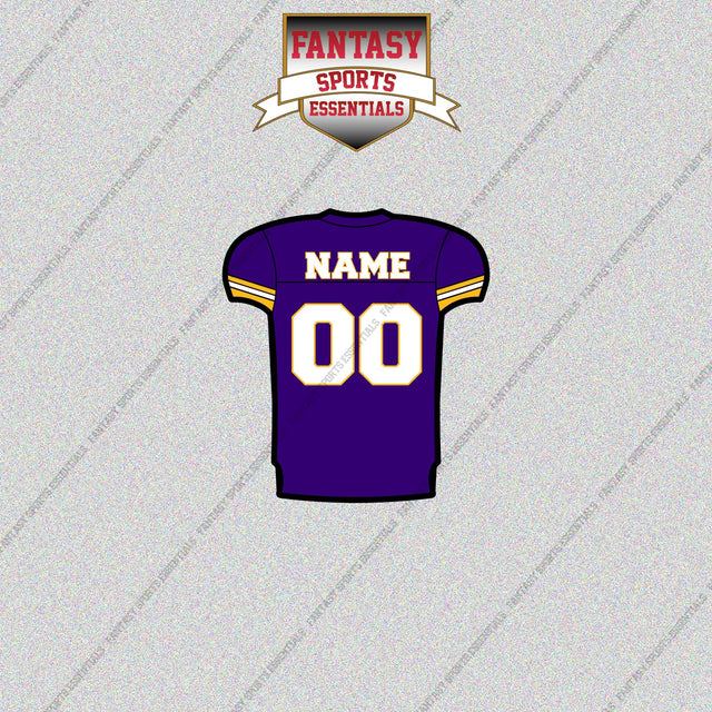 2000s Minnesota Vikings Personalized Home Jersey Glossy Stickers