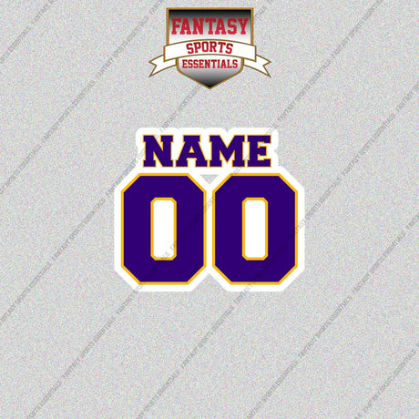 2000s Minnesota Vikings Personalized Name and Number Glossy Stickers