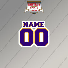 2000s Minnesota Vikings Personalized Name and Number Magnets