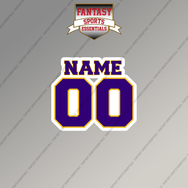 2000s Minnesota Vikings Personalized Name and Number Magnets