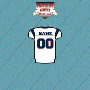 2000s New England Patriots Personalized Away Jersey Car Decals