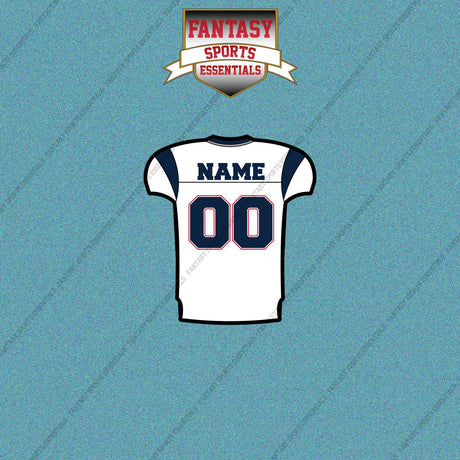 2000s New England Patriots Personalized Away Jersey Car Decals