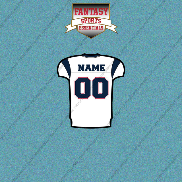 2000s New England Patriots Personalized Away Jersey Car Decals