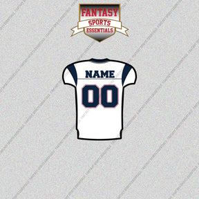 2000s New England Patriots Personalized Away Jersey Glossy Stickers