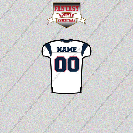2000s New England Patriots Personalized Away Jersey Glossy Stickers