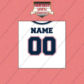 2000s New England Patriots Personalized Away Jersey Wall Art Prints