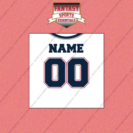 2000s New England Patriots Personalized Away Jersey Wall Art Prints