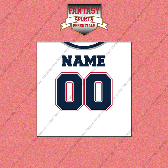 2000s New England Patriots Personalized Away Jersey Wall Art Prints