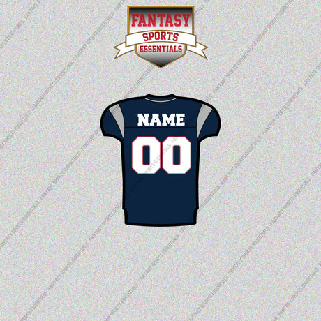 2000s New England Patriots Personalized Home Jersey Glossy Stickers