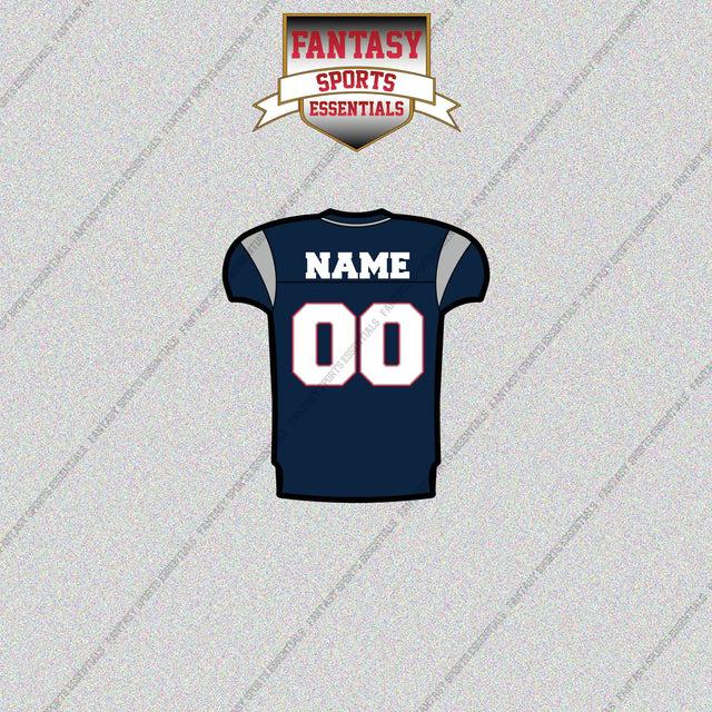 2000s New England Patriots Personalized Home Jersey Glossy Stickers