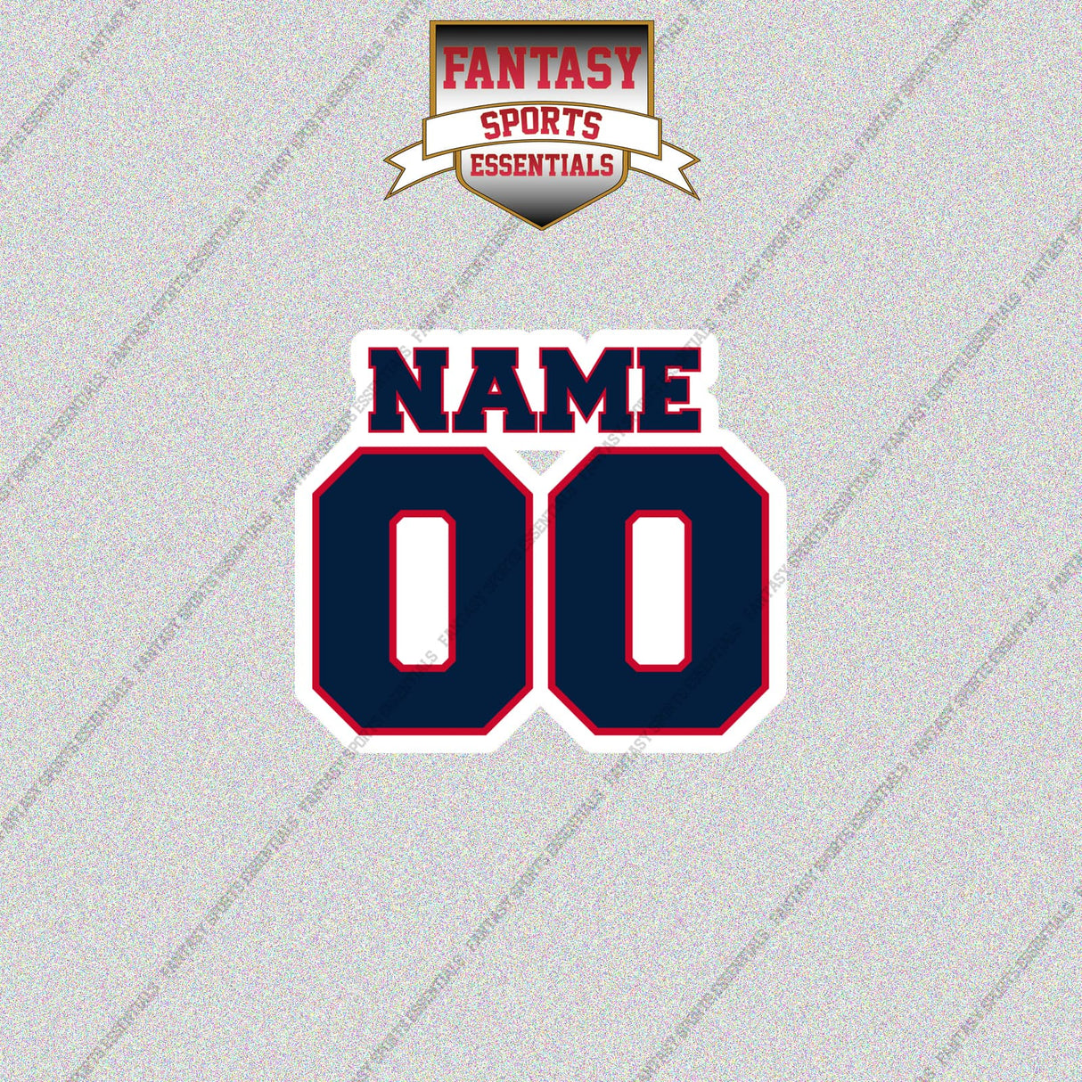 2000s New England Patriots Personalized Name and Number Glossy Stickers