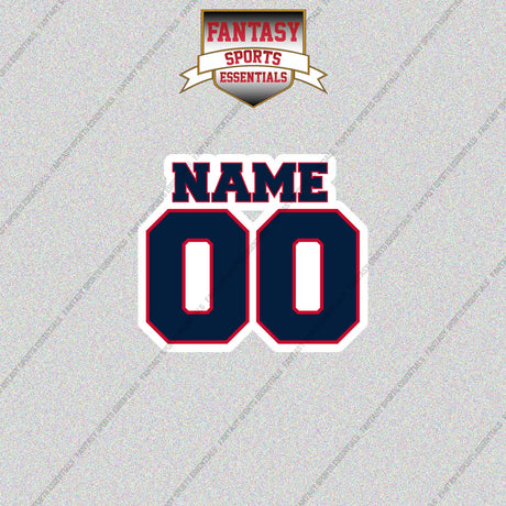 2000s New England Patriots Personalized Name and Number Glossy Stickers