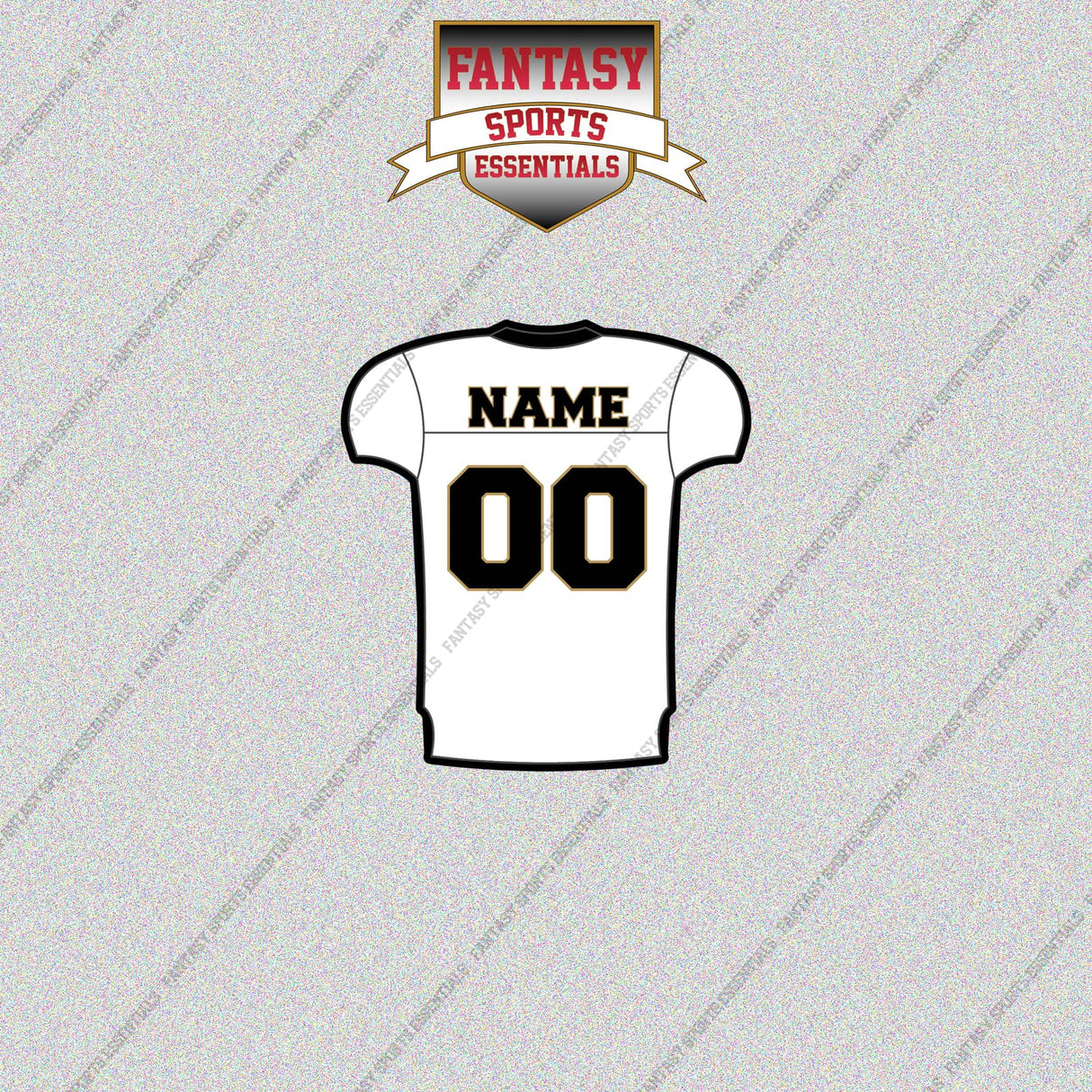 2000s New Orleans Saints Personalized Away Jersey Glossy Stickers