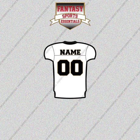 2000s New Orleans Saints Personalized Away Jersey Glossy Stickers