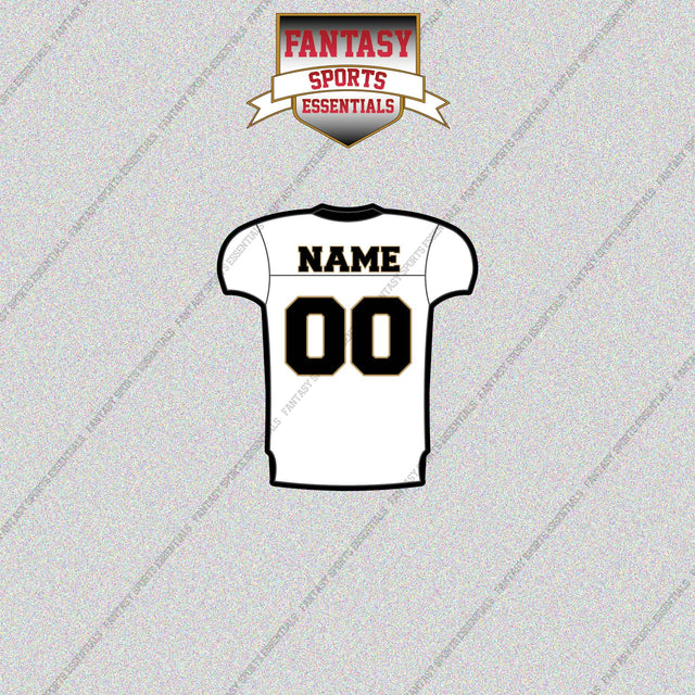 2000s New Orleans Saints Personalized Away Jersey Glossy Stickers