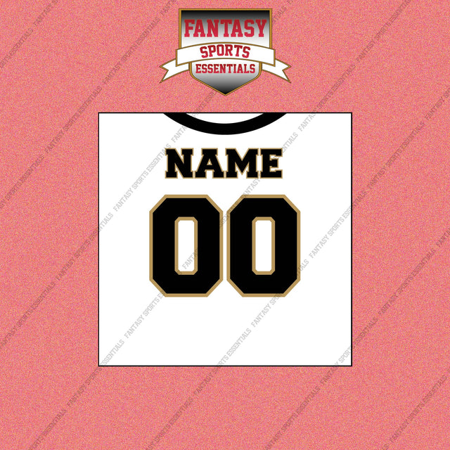 2000s New Orleans Saints Personalized Away Jersey Wall Art Prints