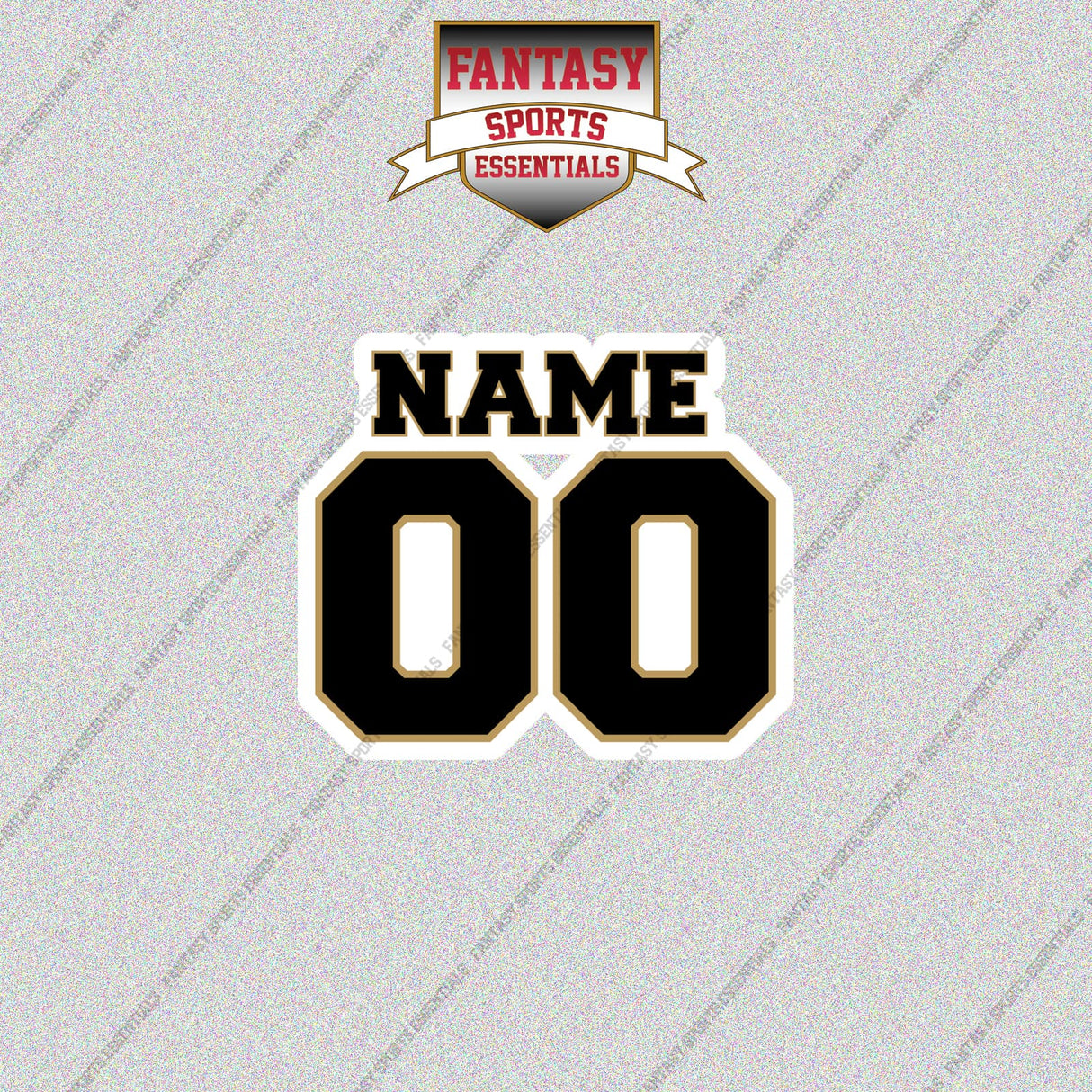 2000s New Orleans Saints Personalized Name and Number Glossy Stickers