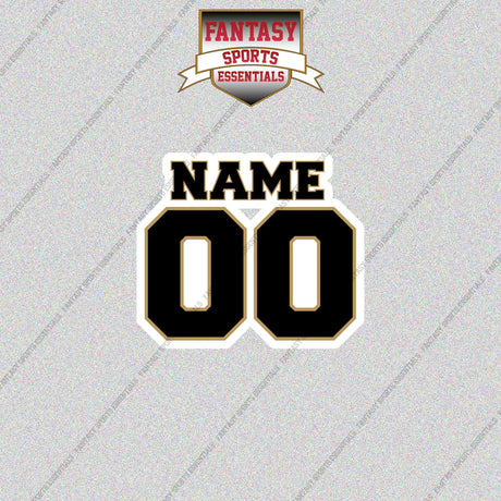 2000s New Orleans Saints Personalized Name and Number Glossy Stickers