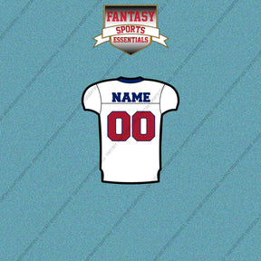 2000s New York Giants Personalized Away Jersey Car Decals