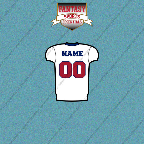 2000s New York Giants Personalized Away Jersey Car Decals