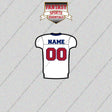 2000s New York Giants Personalized Away Jersey Glossy Stickers