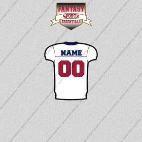 2000s New York Giants Personalized Away Jersey Glossy Stickers