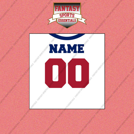 2000s New York Giants Personalized Away Jersey Wall Art Prints