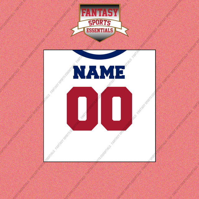 2000s New York Giants Personalized Away Jersey Wall Art Prints