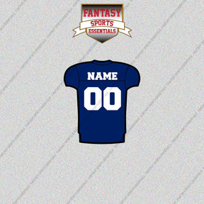 2000s New York Giants Personalized Home Jersey Glossy Stickers