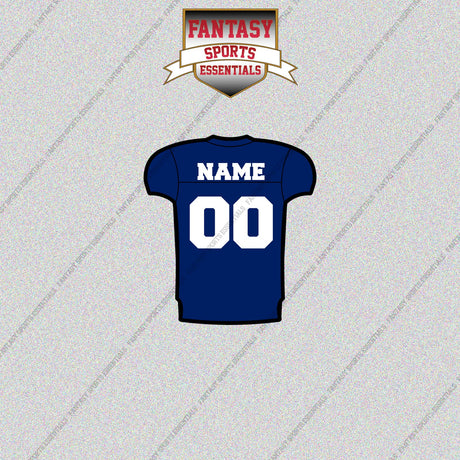 2000s New York Giants Personalized Home Jersey Glossy Stickers