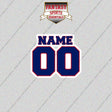 2000s New York Giants Personalized Name and Number Glossy Stickers