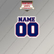 2000s New York Giants Personalized Name and Number Magnets