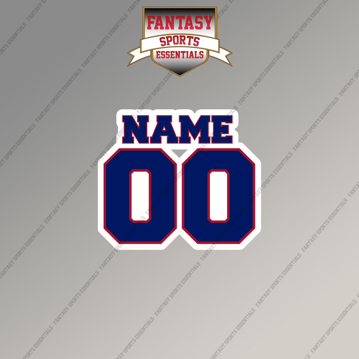 2000s New York Giants Personalized Name and Number Magnets