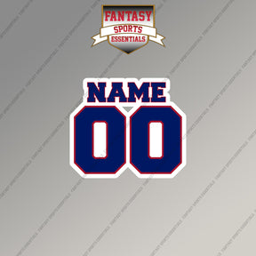 2000s New York Giants Personalized Name and Number Magnets