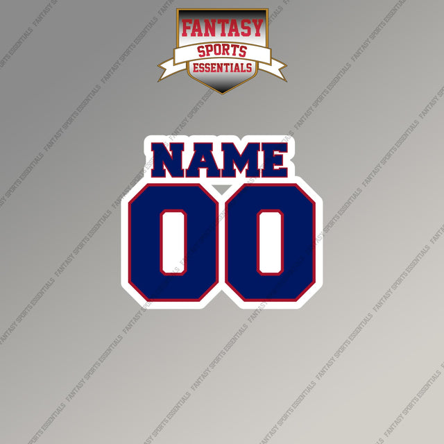 2000s New York Giants Personalized Name and Number Magnets