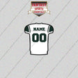 2000s New York Jets Personalized Away Jersey Glossy Stickers