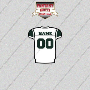 2000s New York Jets Personalized Away Jersey Glossy Stickers