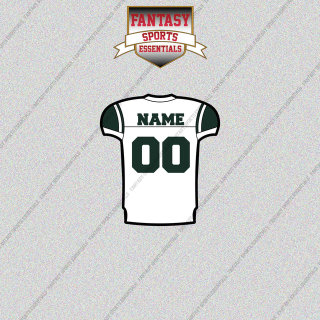 2000s New York Jets Personalized Away Jersey Glossy Stickers