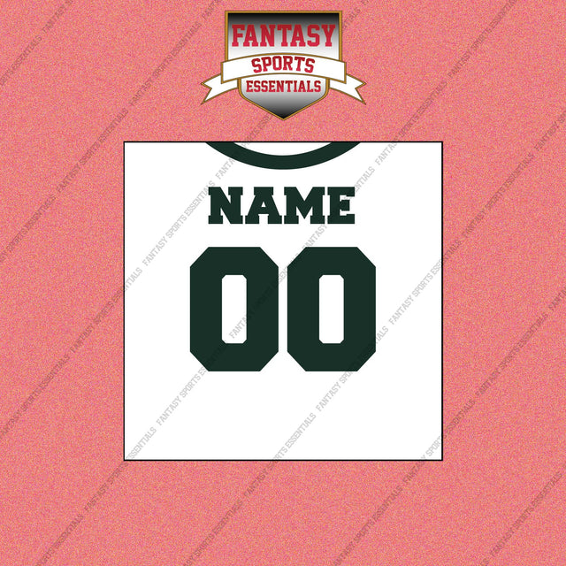2000s New York Jets Personalized Away Jersey Wall Art Prints