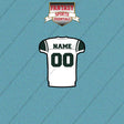 2000s New York Jets Personalized Away Jersey Car Decals