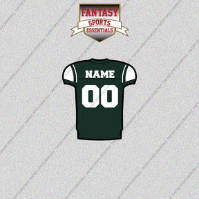 2000s New York Jets Personalized Home Jersey Glossy Stickers