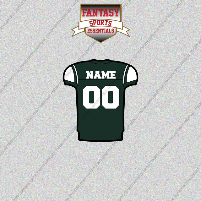 2000s New York Jets Personalized Home Jersey Glossy Stickers